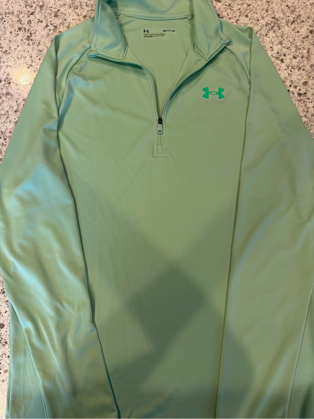 Under Armour Men’s Mint Green 1/4 Zip Swim Rash Guard